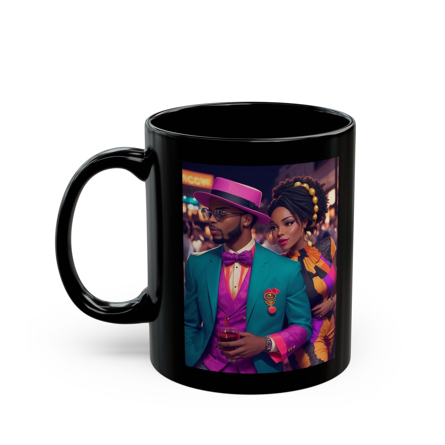 Black Woman Black Man Mug