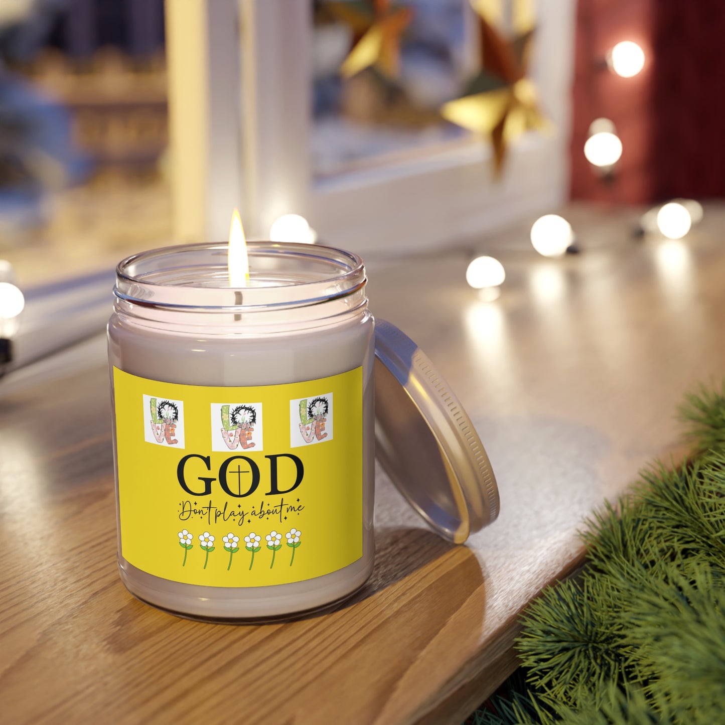 Scented Soy Candles with White Lid, 9oz
