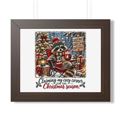 Framed Poster — "Claiming My Cozy Corner for the Christmas Season" Holiday Wall Art