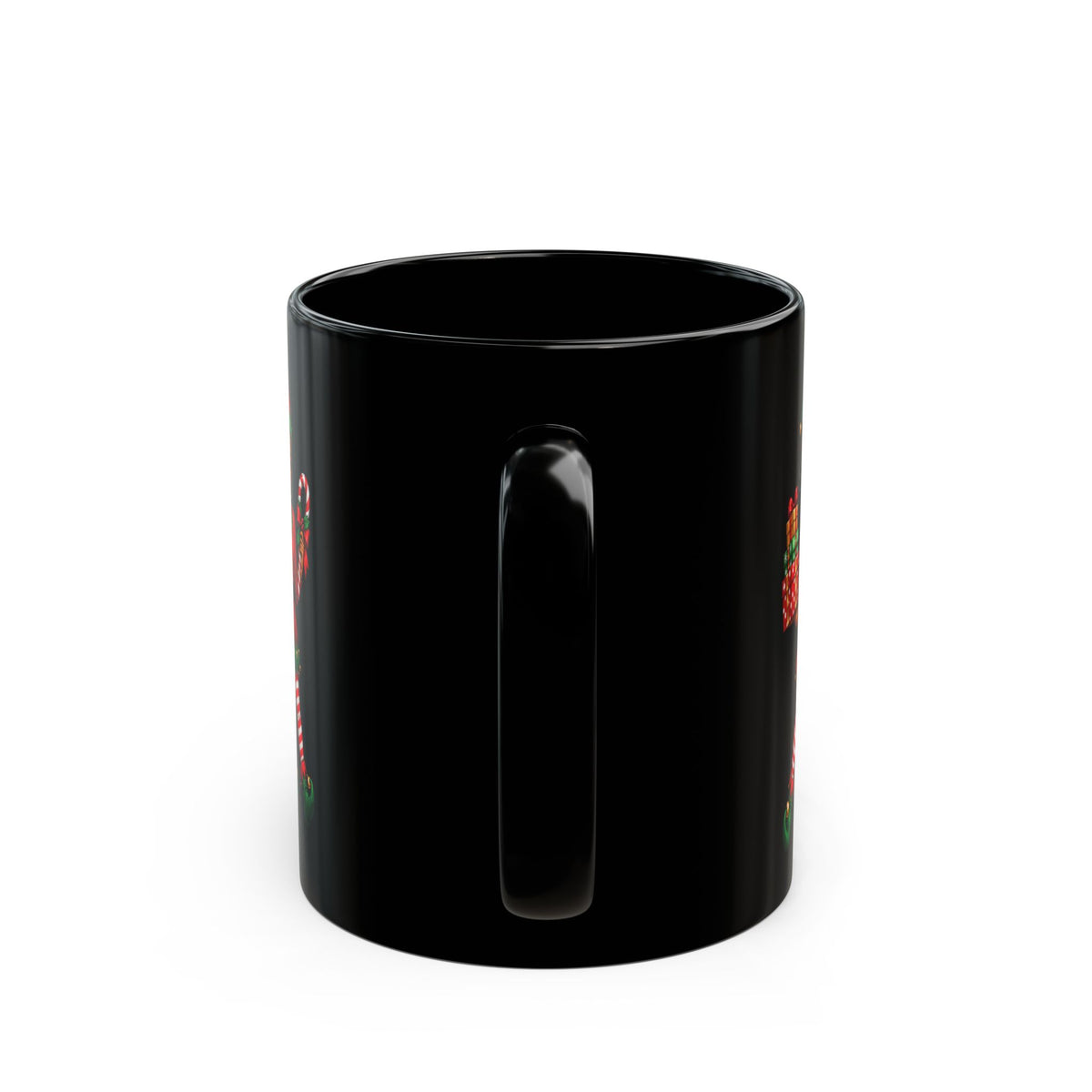 Christmas Elf Girls Black Mug