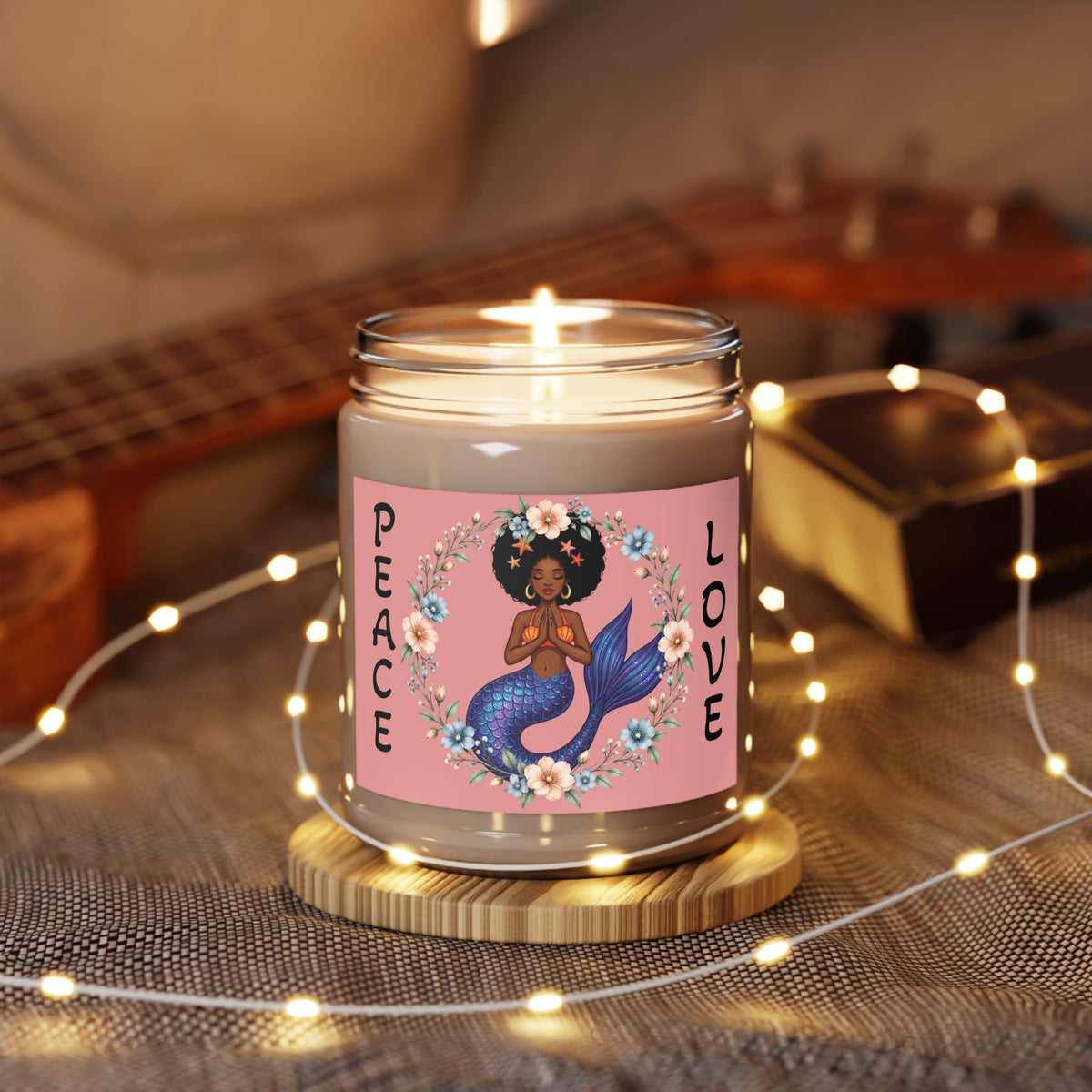 Peace Love Mermaid Meditation Soy Candle