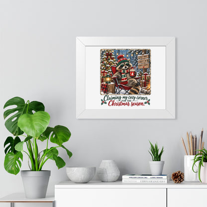 Framed Poster — "Claiming My Cozy Corner for the Christmas Season" Holiday Wall Art