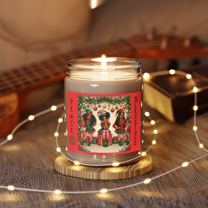 Peace & Blessings Christmas Candle – Festive Holiday Soy Candle