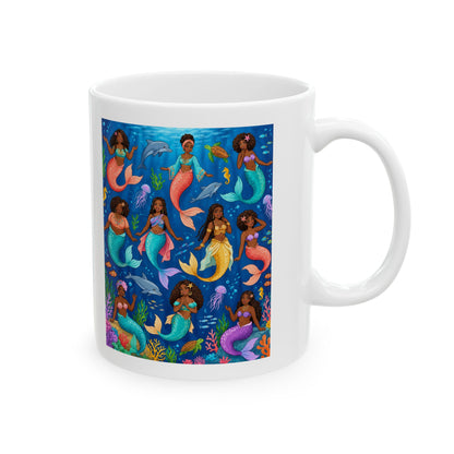 Colorful Mermaid Ocean Ceramic Mug