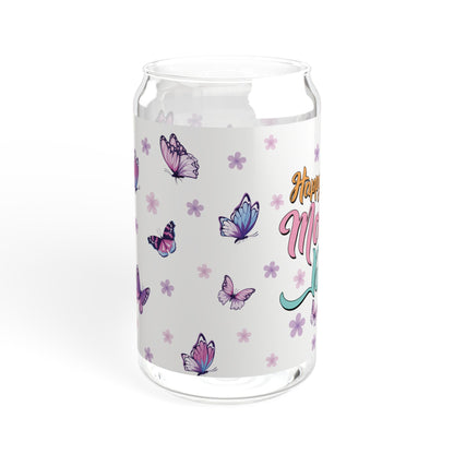 Sipper Glass Mother's Day Butterflies