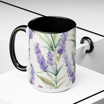 Watercolor Lavender Flower Mug