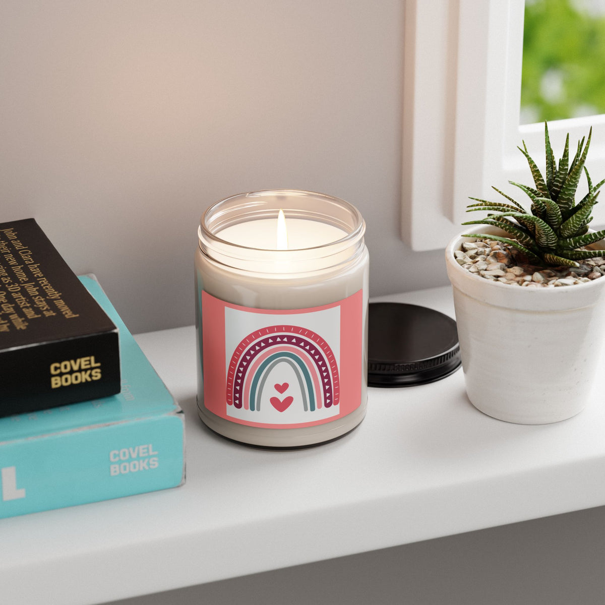 Valentine Rainbow Soy Candle