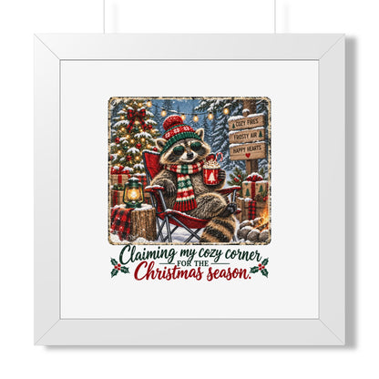 Framed Poster — "Claiming My Cozy Corner for the Christmas Season" Holiday Wall Art