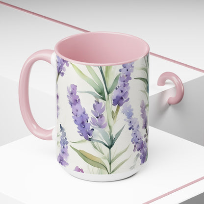 Watercolor Lavender Flower Mug