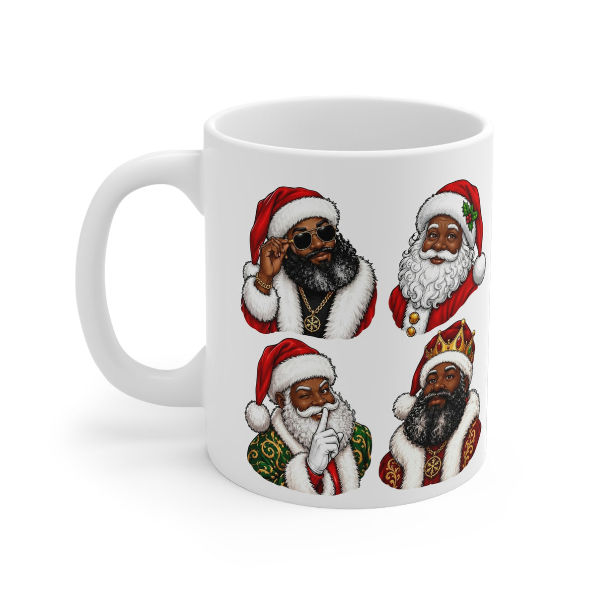 Christmas Santa Mug – Festive Multicultural Santa Claus Coffee Cup
