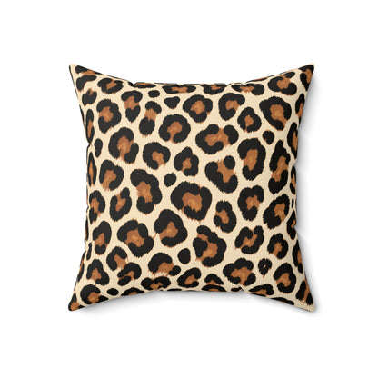 Leopard Print Decorative Pillow — Bold Animal Print Accent Cushion