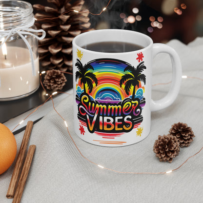 Summer Vibes Tropical Design Mug