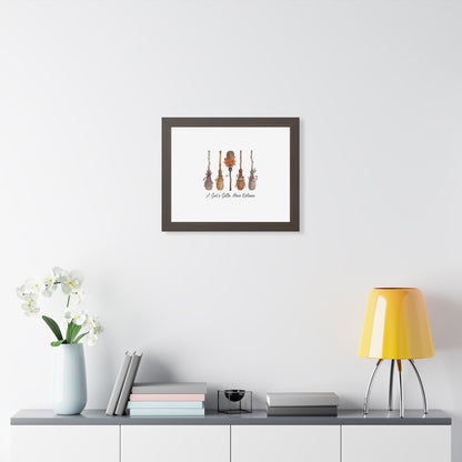 Framed Poster — "A Girl's Gotta Have Options" Floral Brooms Wall Art