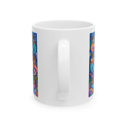 Colorful Mermaid Ocean Ceramic Mug