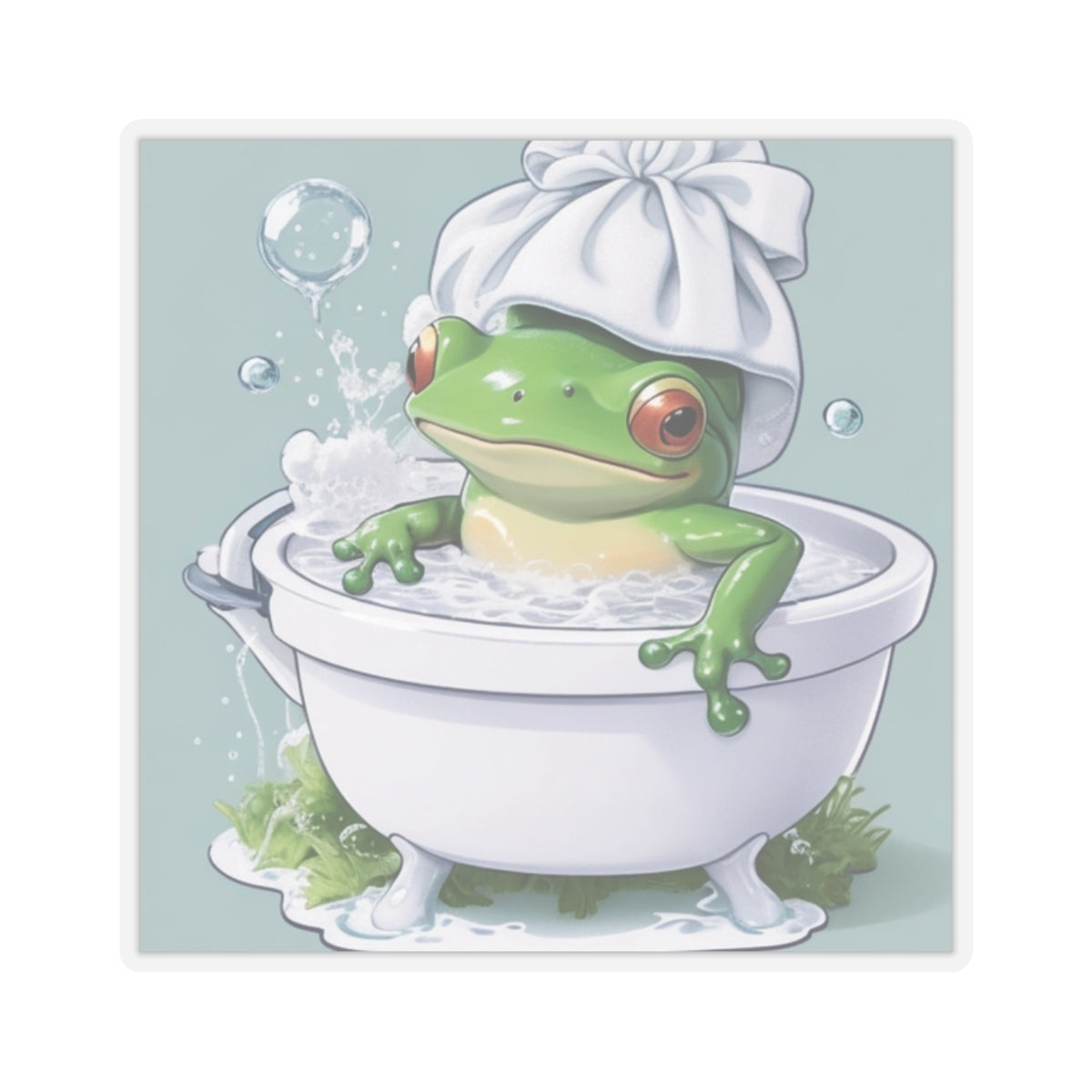 Sticker Frog Bath