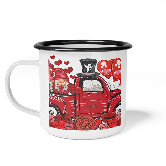 Little Red Truck Enamel Camping Mug