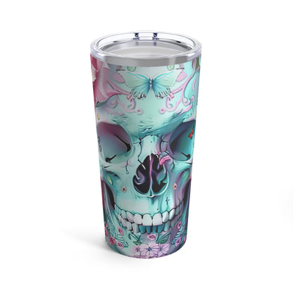 Floral Sugar Skull Tumbler