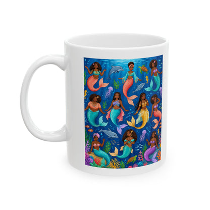 Colorful Mermaid Ocean Ceramic Mug
