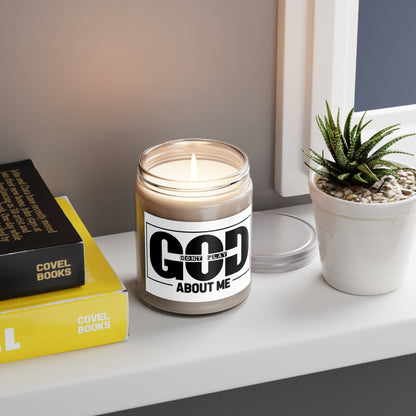 Candle — "God Don't Play About Me" Scented Soy Candle, 9oz (White Lid)