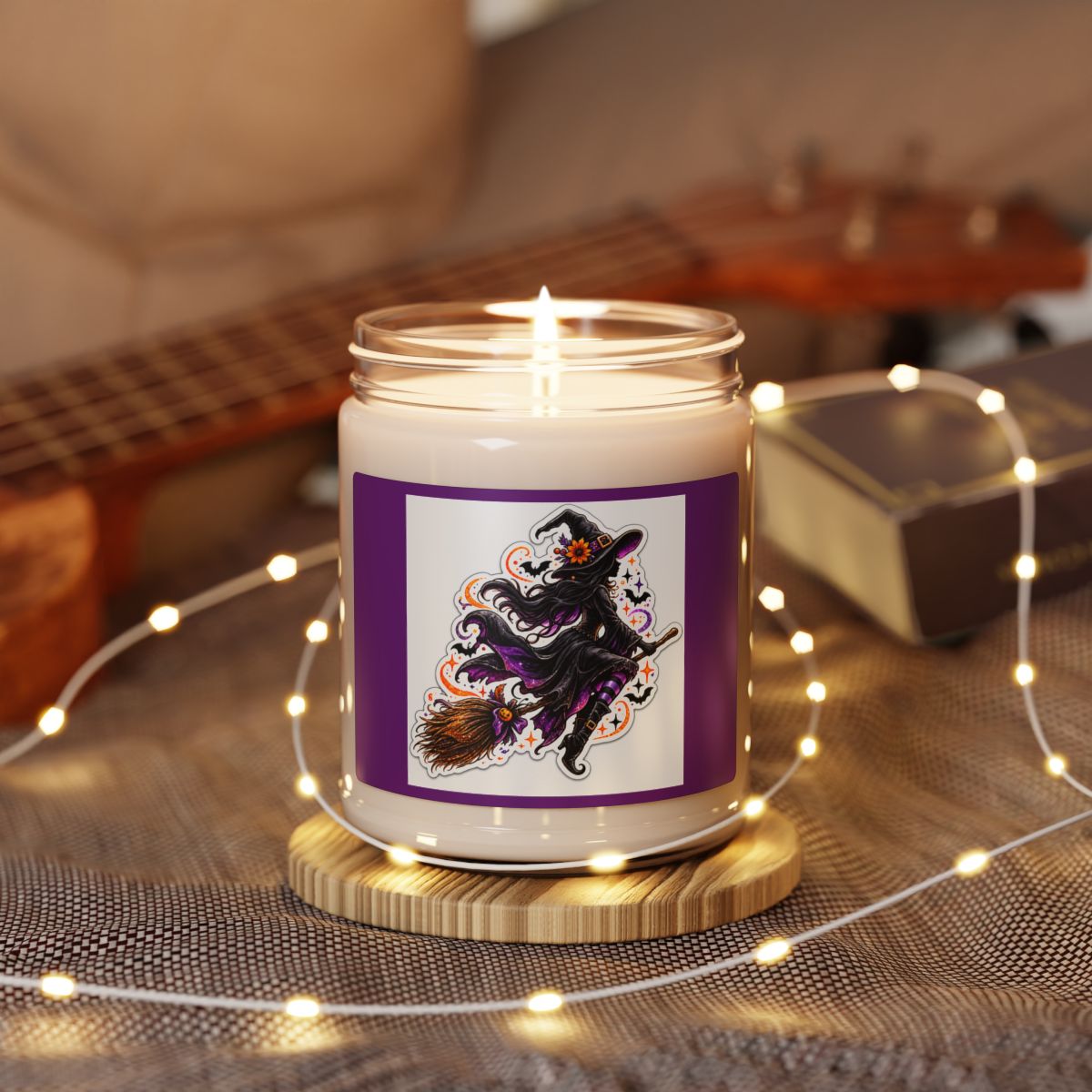 Halloween Witch Soy Candle — 9oz Scented Jar (Spooky Seasonal Decor)