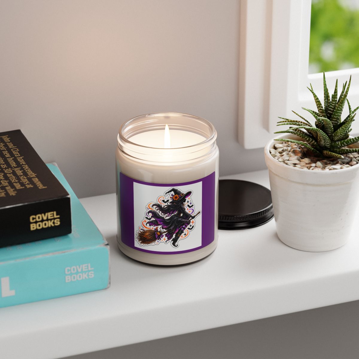Halloween Witch Soy Candle — 9oz Scented Jar (Spooky Seasonal Decor)
