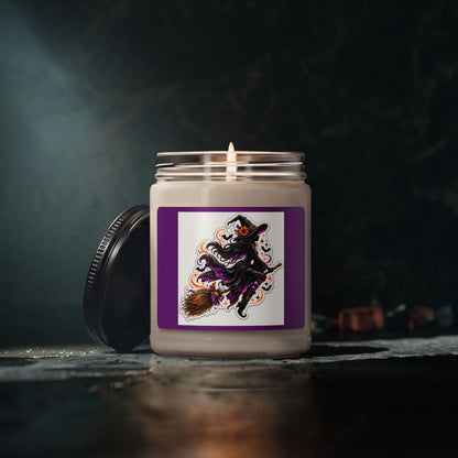 Halloween Witch Soy Candle — 9oz Scented Jar (Spooky Seasonal Decor)