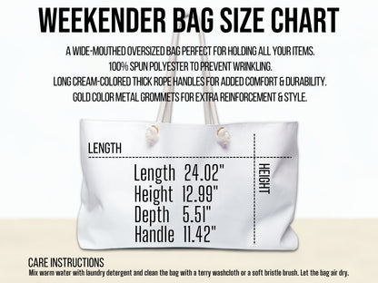 Oversized Weekender Tote Bag with Rope Handles